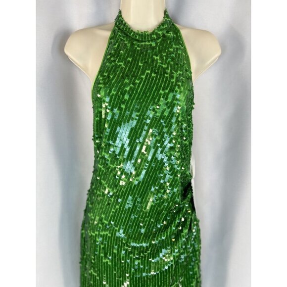 NWT Ronny Kobo Green Sequin Alix Maxi Dress $578 - Picture 4 of 14